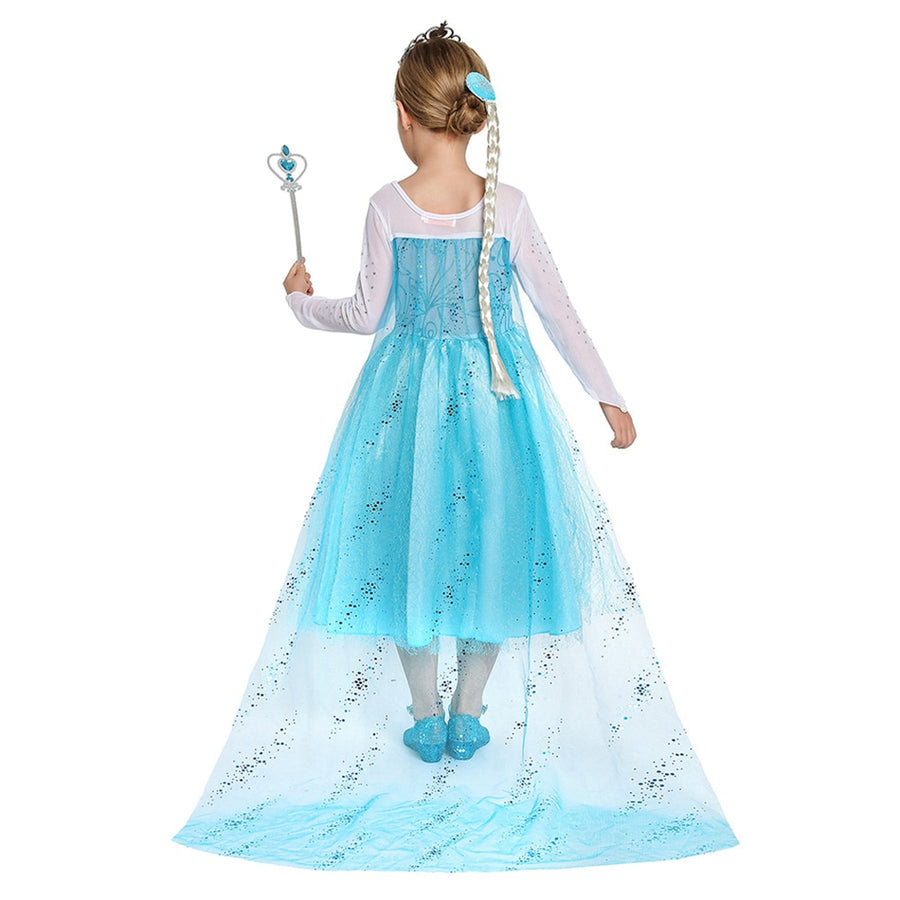 Girl  Elsa Fancy Princess Dress