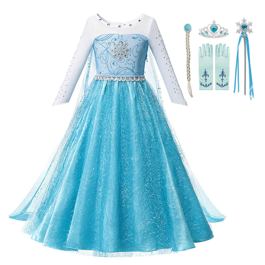 Girl  Elsa Fancy Princess Dress