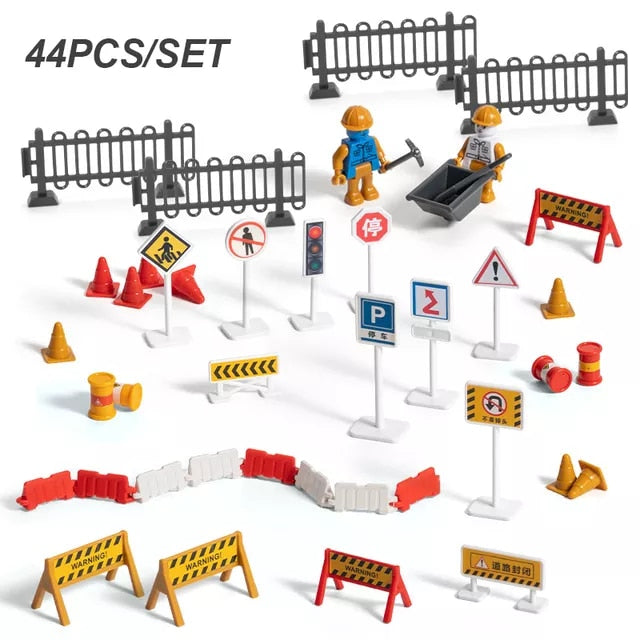 Toy Construction Site with Vehicles