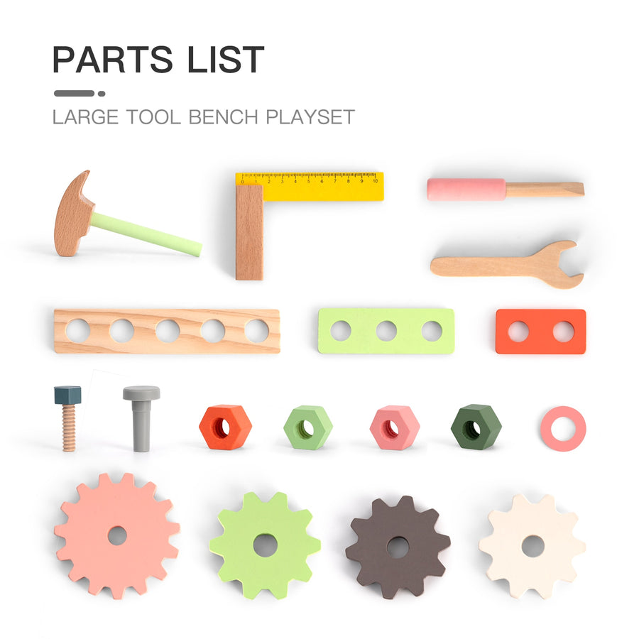 Wooden Play Tool Workbench Set